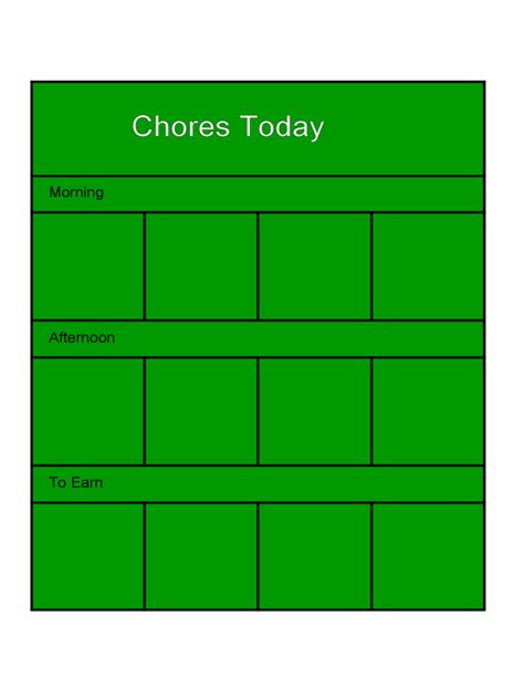 Kids Chore Chart Template - 3 Free Templates in PDF, Word, Excel Download