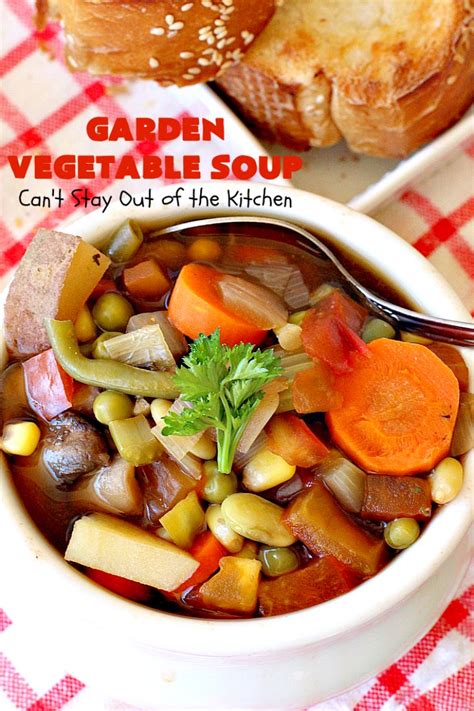 Garden Vegetable Soup – Can't Stay Out of the Kitchen