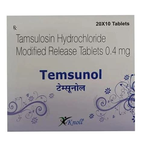 Temsunol 04 Tablet At Rs 154stripe Tamsulosin Hydrochloride Tablet