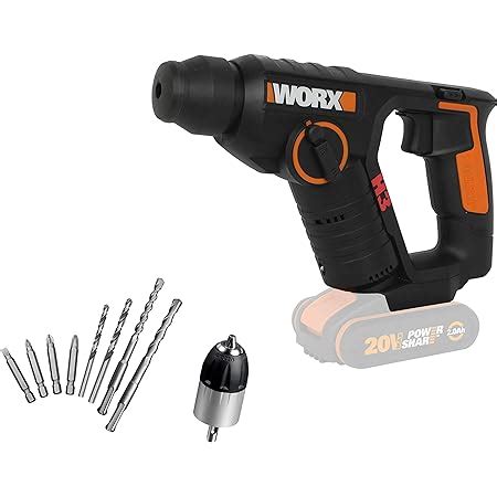 WORX WX390 18V 20V MAX 3 In 1 H3 SDS Rotary Hammer Drill Amazon Co