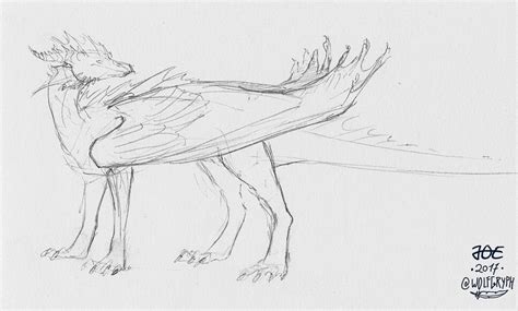 Folded Dragon Wings Drawing