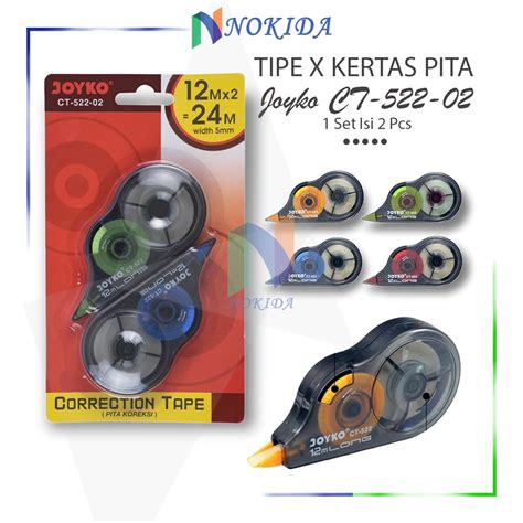 jual nokida tipe  joyko ct    set isi  pcs alat tulis pita