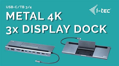 I Tec USB C Metal 3x 4K Display Docking Station PD 85W YouTube