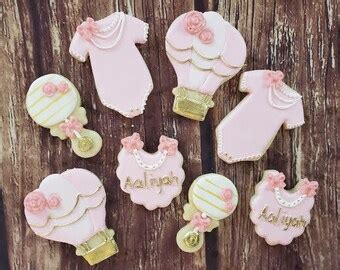 Floral Hot Air Balloon Baby Shower Cookies Etsy