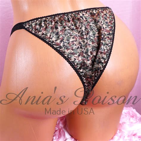 NEW CAFE Cut Budget Friendly MENS Brazilian Micro Camo Print String Bikini Green EBay