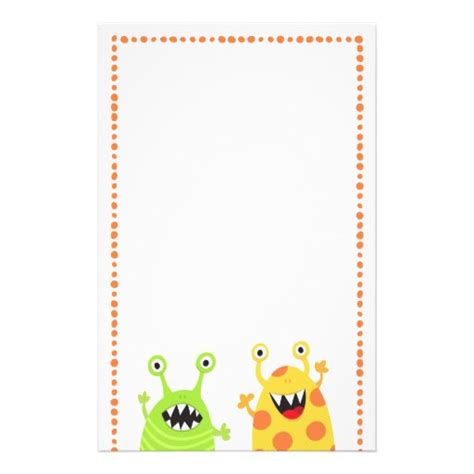 Funny Monsters Fun Cartoon Stationery For Kids Zazzle