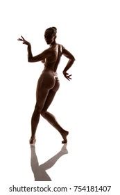 Naked Woman Posing Against White Background Stock Photo 746394880 Shutterstock