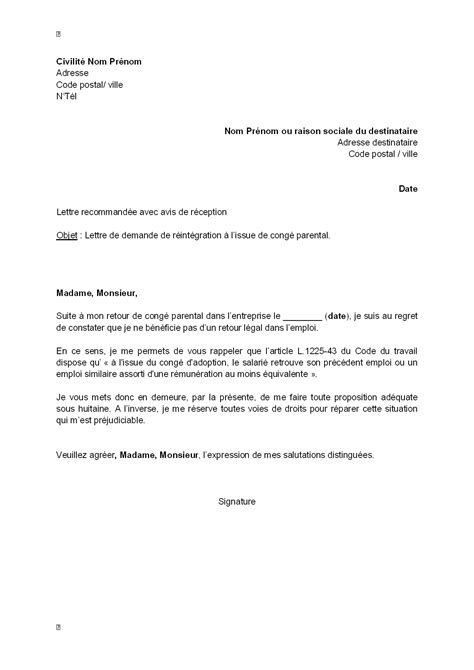 modèle lettre demande d'autorisation d'absence éducation nationale