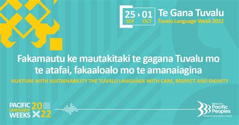 Celebrate 2023 Vaiaso o te Gana Tuvalu! - Tuvalu language week ! - New
