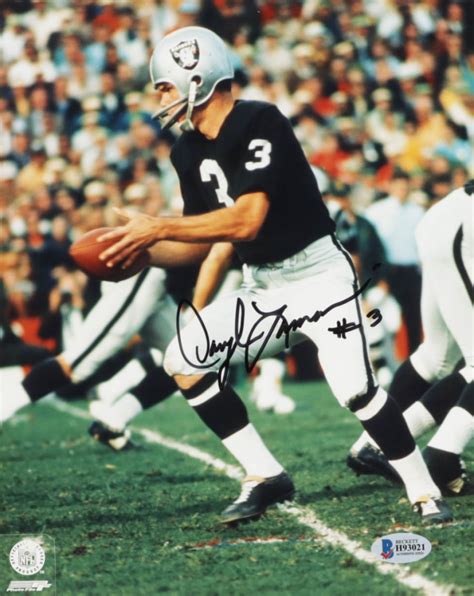 daryle lamonica signed raiders  photo beckett pristine auction