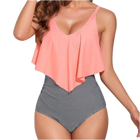 Frostluinai Savings Clearance Swimsuits For Women Women Bikini High Waisted Two Piece Bathing