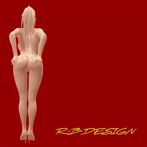 3D File 3X ULTRA NUDE REALISTIC VERY SEXY EROTIC PIN UP GIRL WITH 3 DIFFERENT HAIRSTYLES FOR ALL