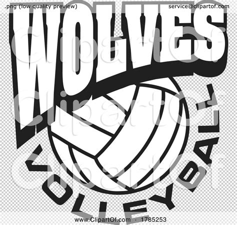 Black And White Wolves Volleyball Sports Team Design By Johnny Sajem
