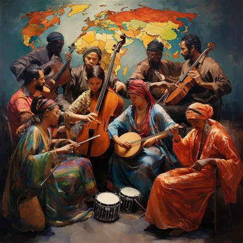 premium ai image grand orchestra representing diverse cultures