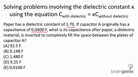 Dielectric Constant Equation