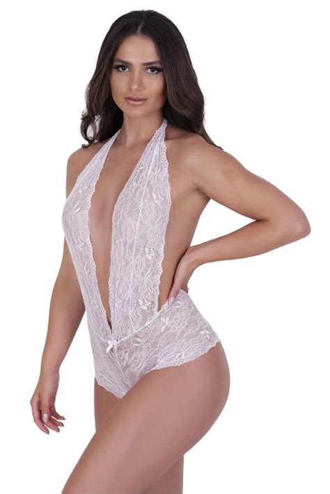 Kit Body Rendado Frente Unica Sexy Decote Costa Nua Renda Lingerie Sensual Kit Sacoleira E