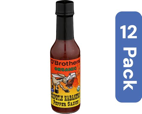 O Brothers Hot Sauce Chipotle Habanero Organic Oz Pack Of Walmart