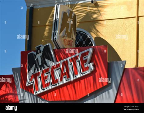 Logo of Tecate, a popular pale lagers named after the city of Tecate
