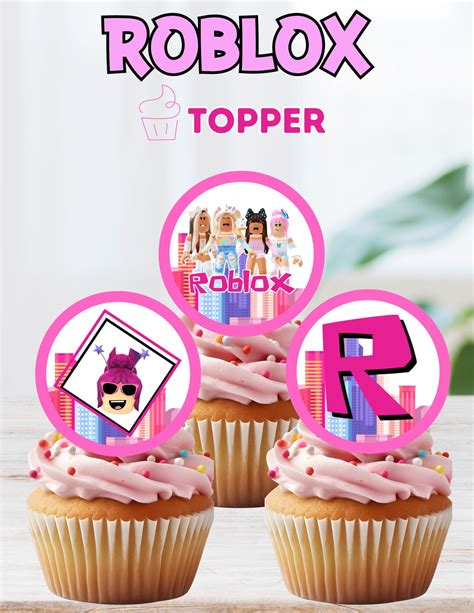 Roblox Cupcake Toppers Roblox Birthday Topper Roblox - Etsy