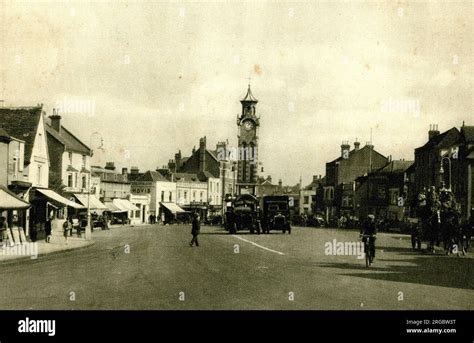 epsom town centre surrey stock photo alamy