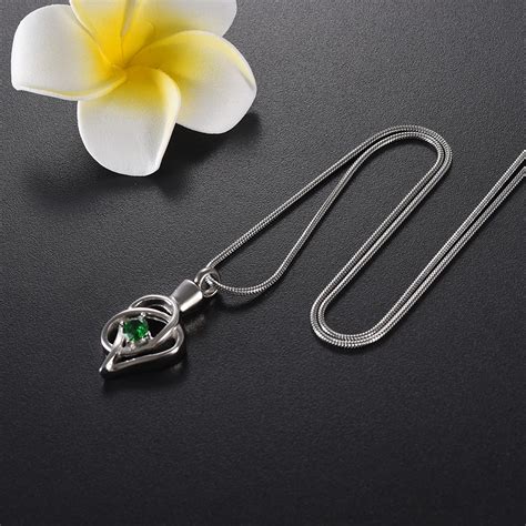 Personalized Heart Urn Charm Design Ash Holder Pendant Necklace For Pet