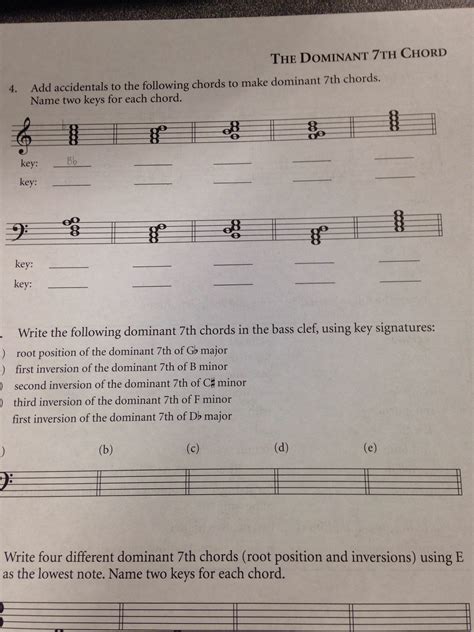 What Two Keys Are Associated With A Fix Dominant 7th Chord Music