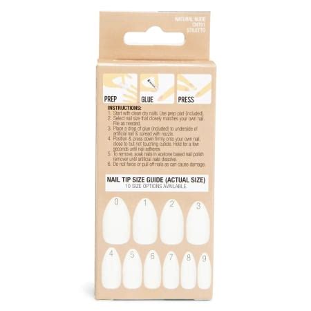 L A Colors Nail Frill Nail Tips 33 Piece Kit Natural Nude Five Below
