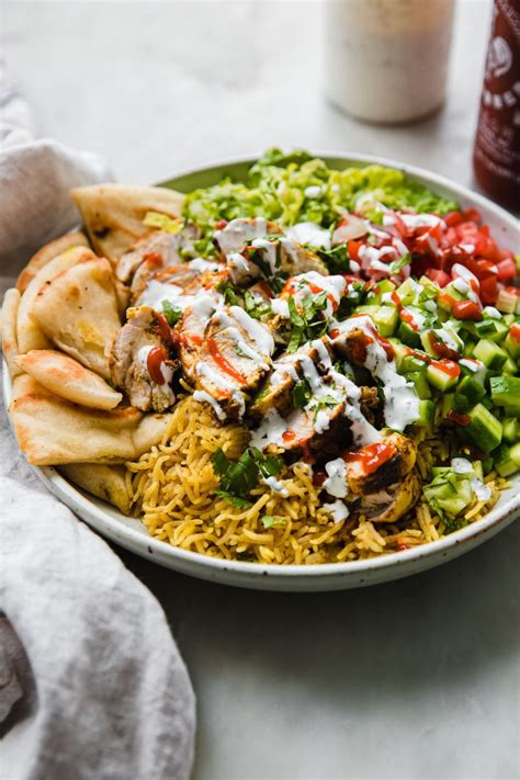 Cart Style Halal Chicken Rice Bowls Recipe Little Spice Jar