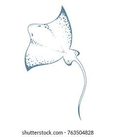 devil ray vector illustration stock vector royalty