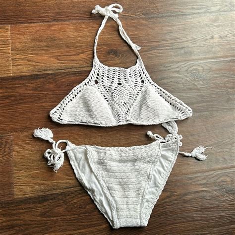Swim White Crochet Bikini White Bikini Crochet Bikini Crochet Poshmark