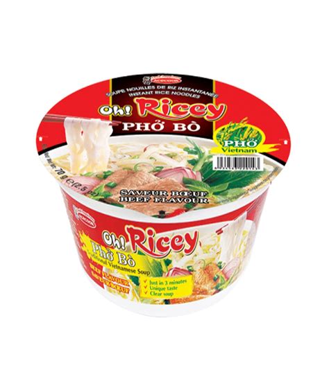 Acecook OH! Ricey Instant Pho Beef Noodles (24 x 71g)– Quecan Distribution