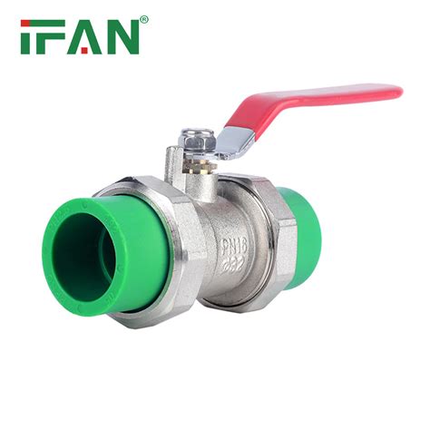 Ifan Hot Sale Brass Double Union Ball Valve High Pressure Pn Ppr Fittings For Water Elbow