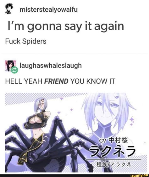 I M Gonna Say It Again Fuck Spiders P Laughaswhaleslaugh Hell Yeah Friend You Know It Ifunny