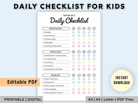 printable daily checklist 3