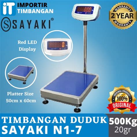 Jual Timbangan Duduk Digital Barang Lantai Bench Scale 50x60cm N1 7 500