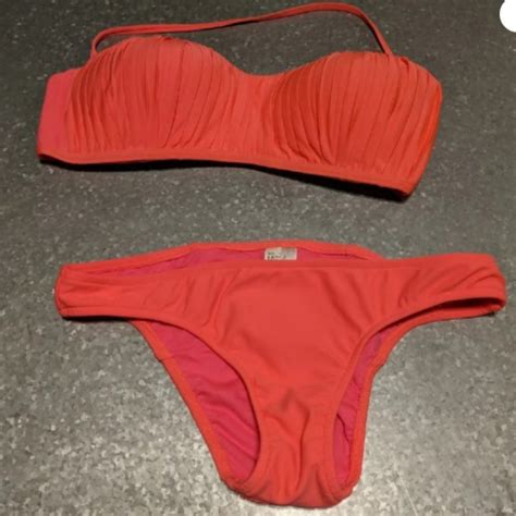 Seafolly Australia Bikini Set Top 8 Bottom 6 Neon C Gem