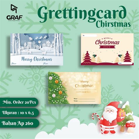 Jual Ready Stock Greeting Card Natal Greeting Card Gift Card