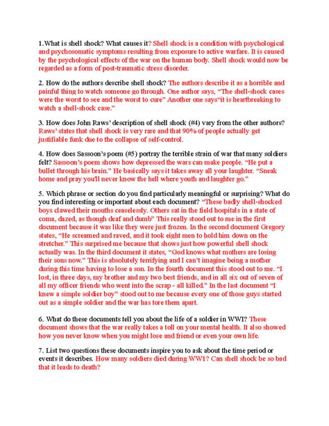 HW 5 History Shell Shock - 1 is shell shock? What causes it? Shell