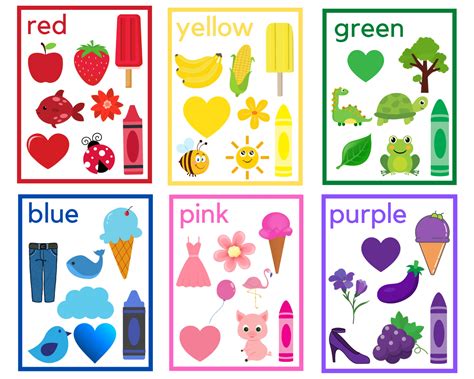 Color Flashcards, Preschool Flashcards, Printable Color Cards, Learning