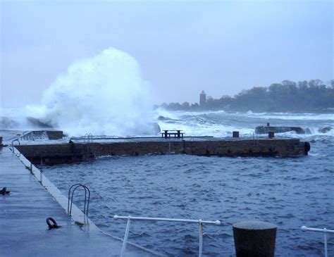 Svaneke The Harbour In Stormy Weather October Storm The Flickr