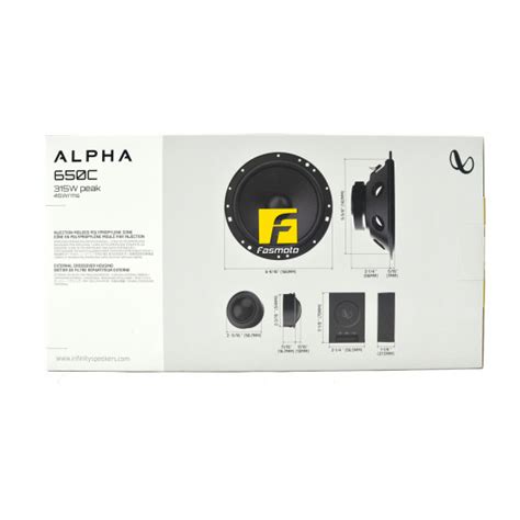 Malaysia Warranty Genuine INFINITY Alpha 650C 6-inch 2-Way Component ...