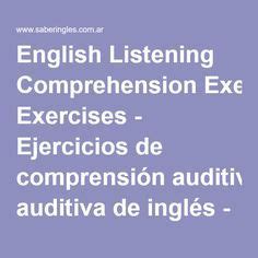 English Listening Comprehension Exercises Ejercicios De Comprensi N