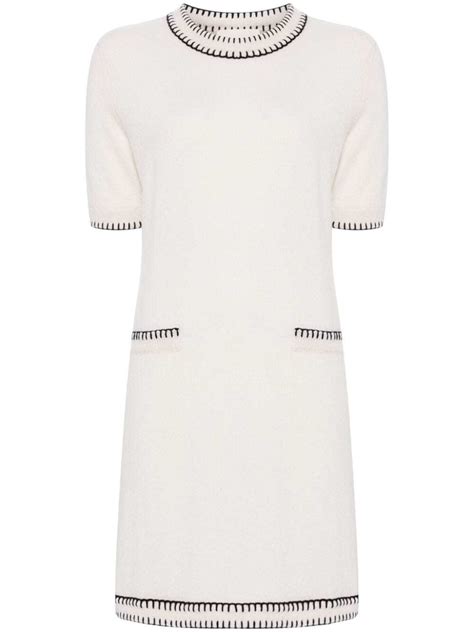 Lisa Yang Angela Knitted Cashmere Minidress Neutrals Editorialist