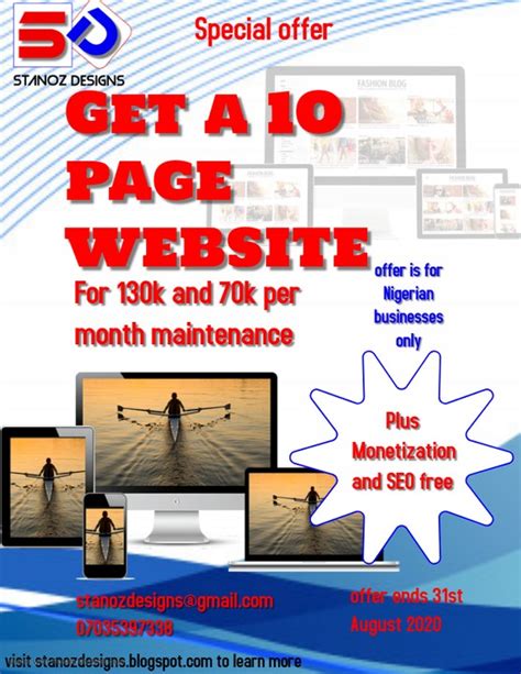 special offer website design promo  nigerian businesses web