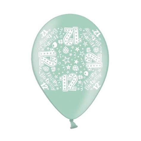 Age 12 Birthday Balloons Pack Of 10 | Simon Elvin