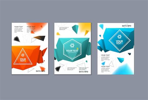 premium vector placard poster  flyer template set vector