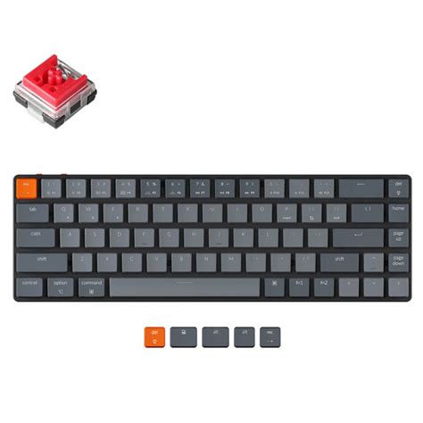 Keychron K White Backlight Light Grey Keychron Optical Hot Swappable Red Switch