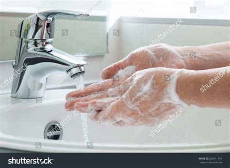hygiene cleaning hands washing hands stock photo