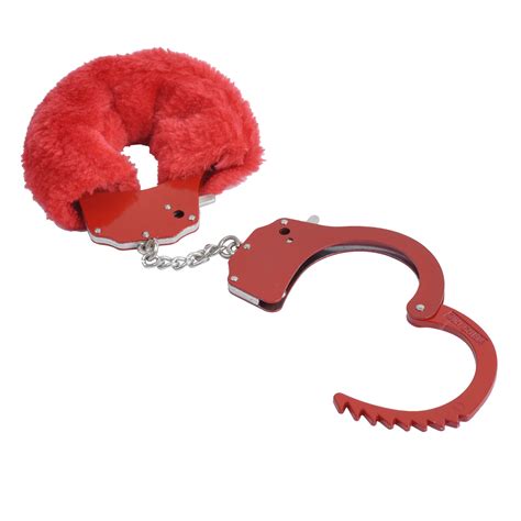 Incredible Plush Restraint Metal Cuffs Pink Sex Toys Free Shippin