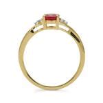 Burmese Ruby White Zircon 9K Gold Ring ATGW 1cts Gemporia